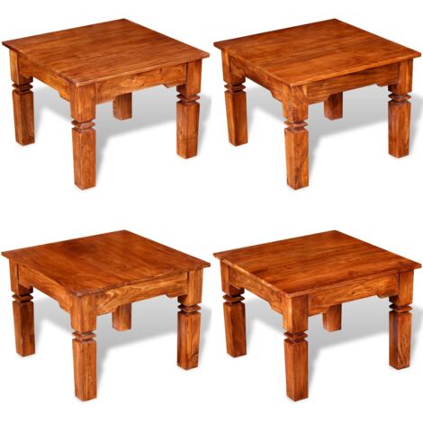 Mesa de centro de madera maciza 60x60x45 cm - Madera maciza - Mesa de salón