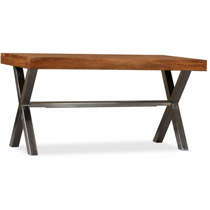 

Mesa de centro de madera maciza acabado de Sheesham 100x50x50cm