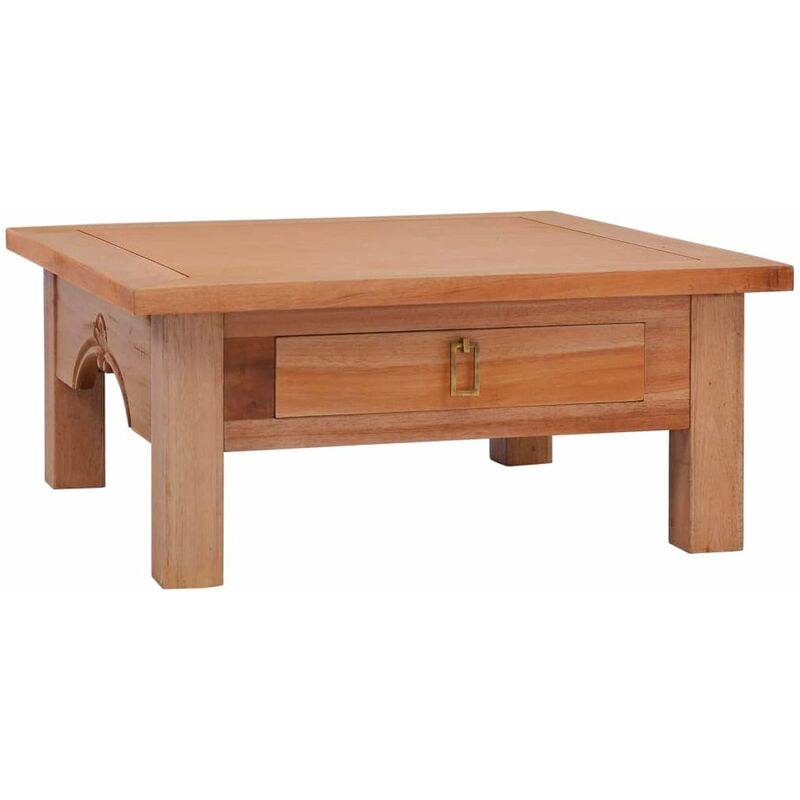 

Mesa de centro de madera maciza caoba 68x68x30 cm