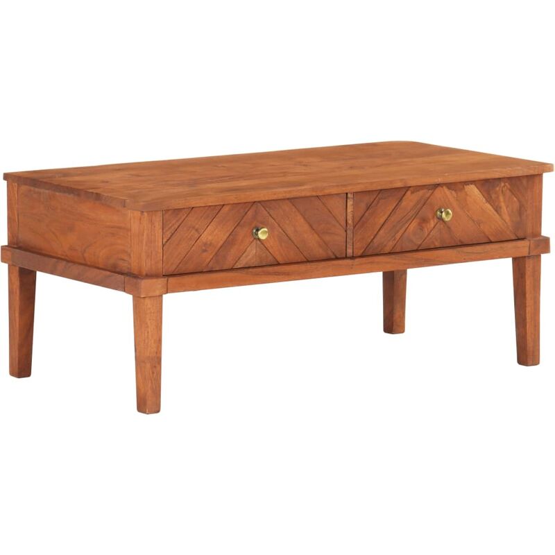 

Mesa de centro de madera maciza de acacia 100x50x41 cm - Marrón