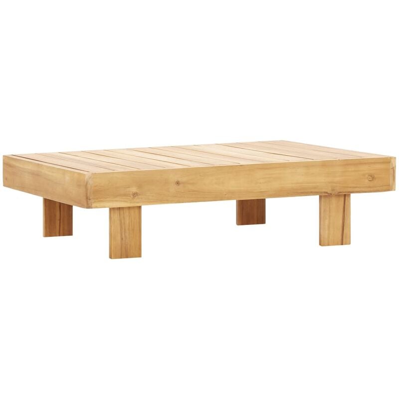 

Mesa de centro de madera maciza de acacia 100x60x25 cm