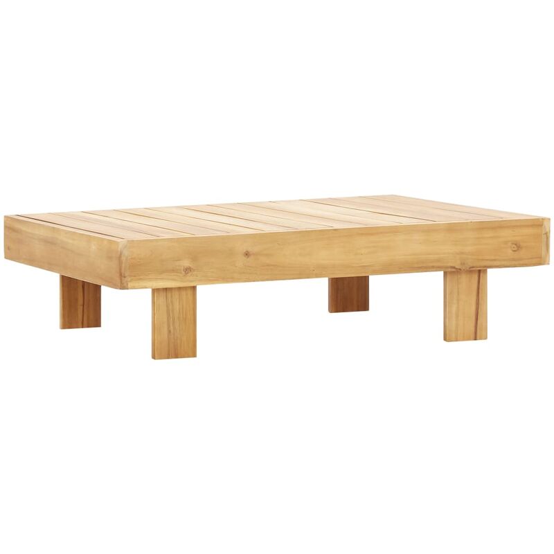 

Mesa de centro de madera maciza de acacia 100x60x25 cm - Marrón