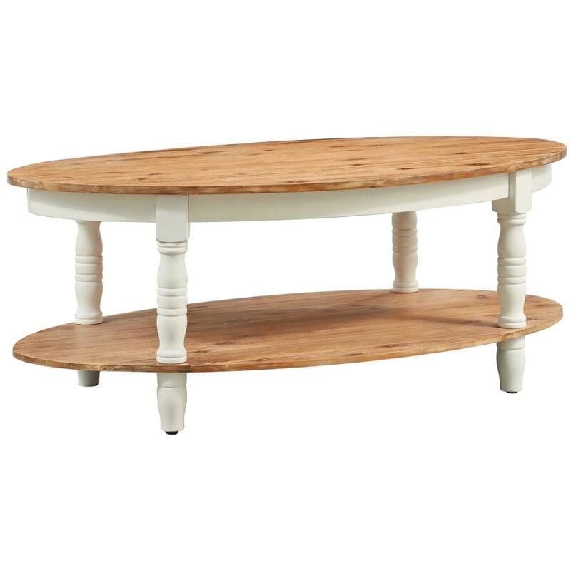 

Mesa de centro de madera maciza de acacia 102x62,5x42 cm