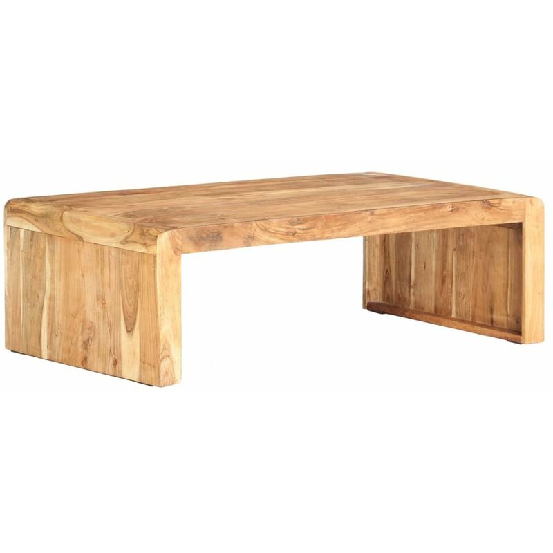 

Mesa de centro de madera maciza de acacia 110x63x35 cm