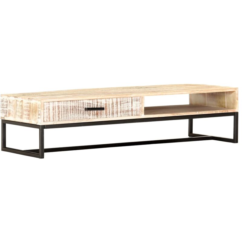 

Mesa de centro de madera maciza de acacia 117x50x30 cm