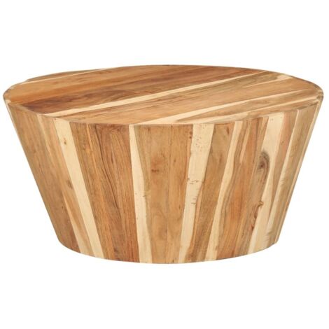 Mesa de centro de madera maciza de acacia Ø65x31 cm vidaXL
