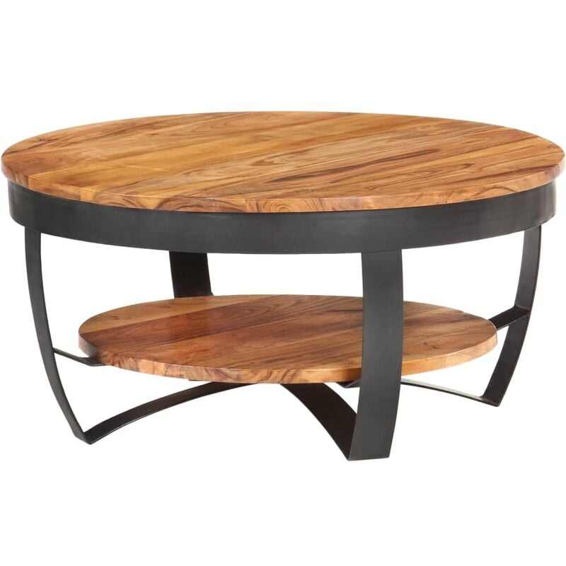 

Mesa de centro de madera maciza de acacia 65x65x32 cm