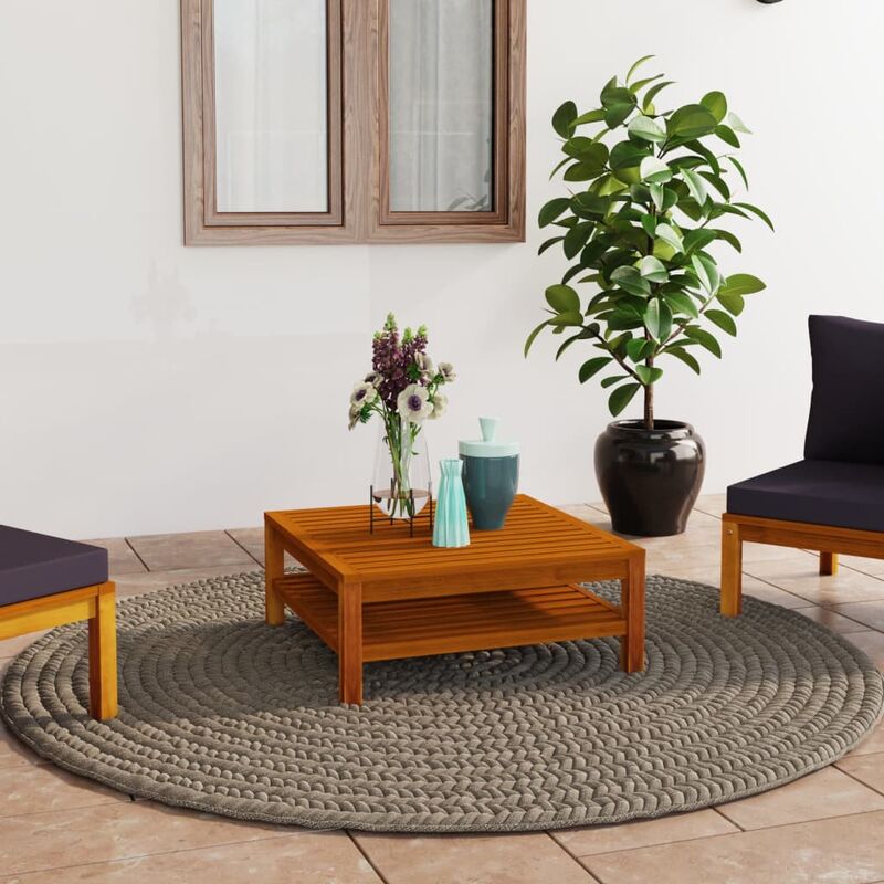 

Mesa de centro de madera maciza de acacia 65x65x35 cm