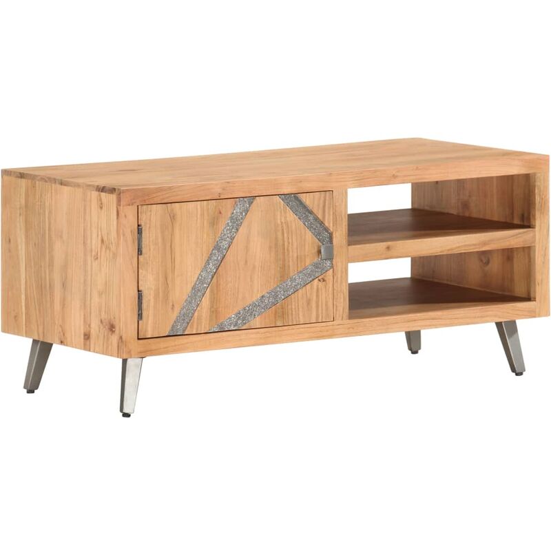 

Mesa de centro de madera maciza de acacia 90x45x40cm - Marrón - Vidaxl
