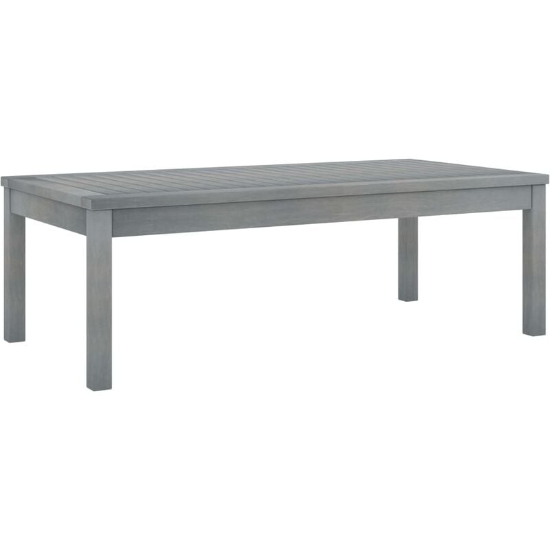 

vidaXL Mesa de centro de madera maciza de acacia gris 100x50x33 cm - Gris