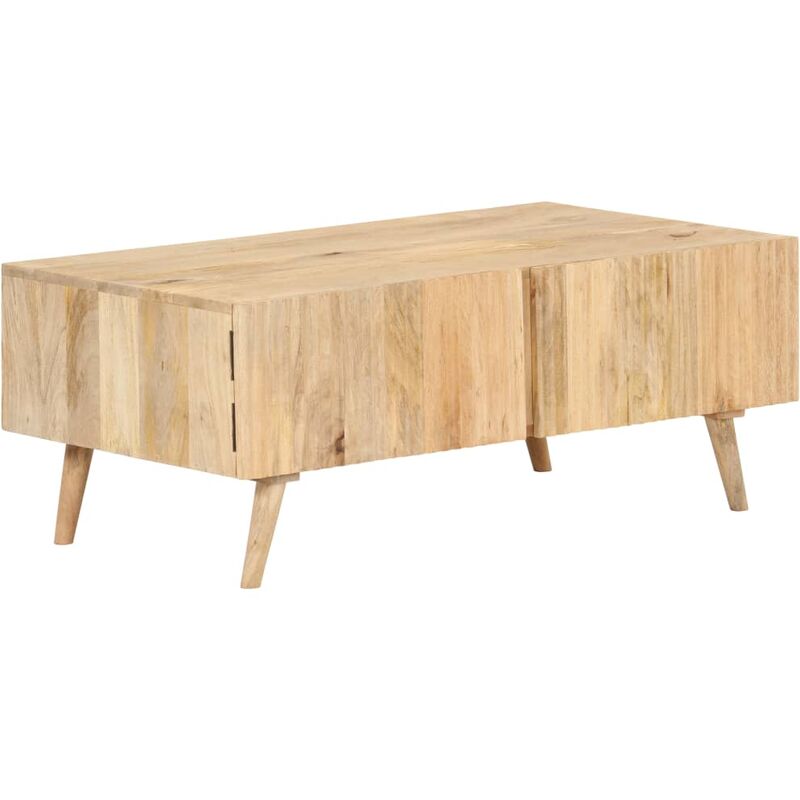 

Mesa de centro de madera maciza de mango 100x58x40 cm - Marrón - Vidaxl
