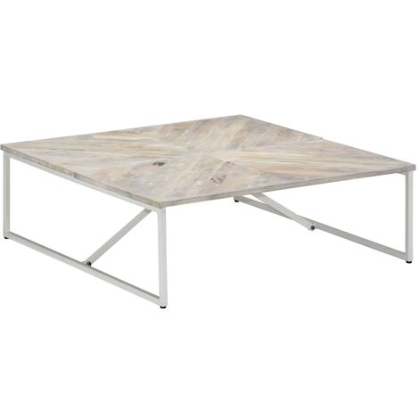 Mesa de centro de madera maciza de mango 110x110x36 cm vidaXL