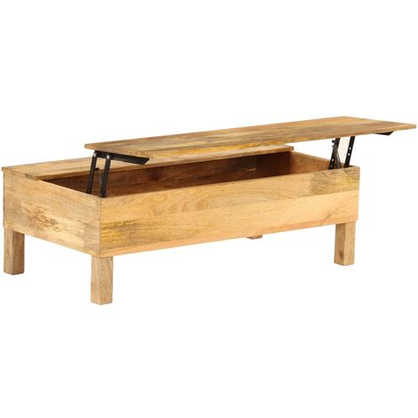Mesa de centro de madera maciza de mango 110x55x35 cm vidaXL