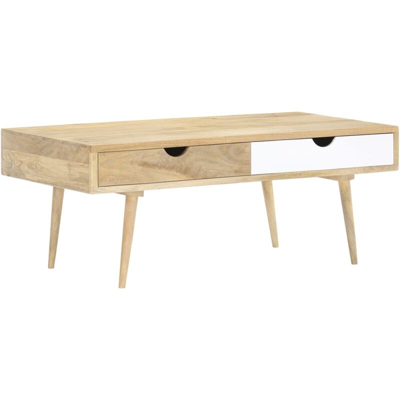 

Mesa de centro de madera maciza de mango 117x55x45 cm