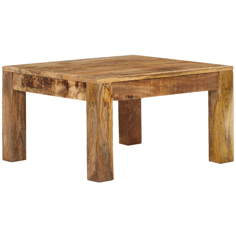 

Mesa de centro de madera maciza de mango 60x60x35 cm