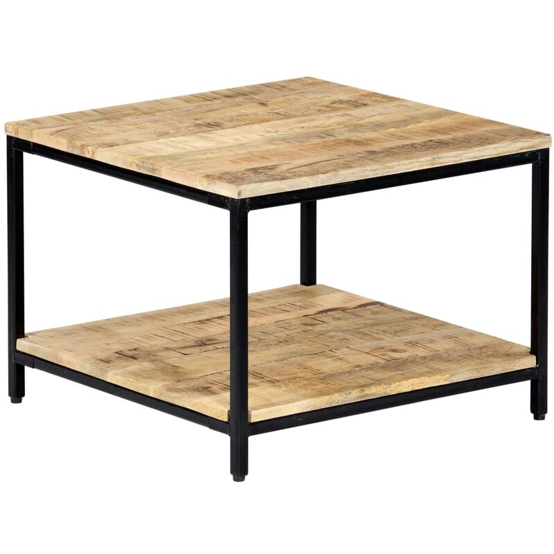 

Mesa de centro de madera maciza de mango 60x60x45 cm