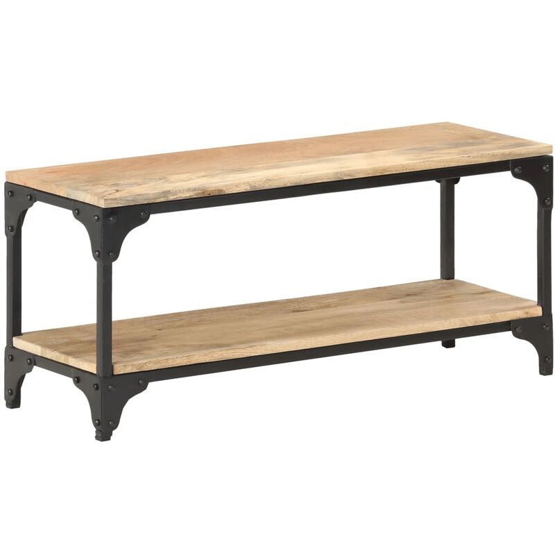 

Mesa de centro de madera maciza de mango 90x30x40 cm