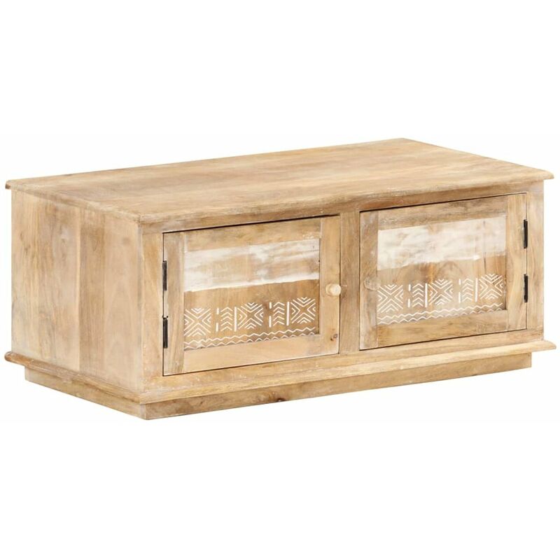 

Mesa de centro de madera maciza de mango 90x49x37 cm