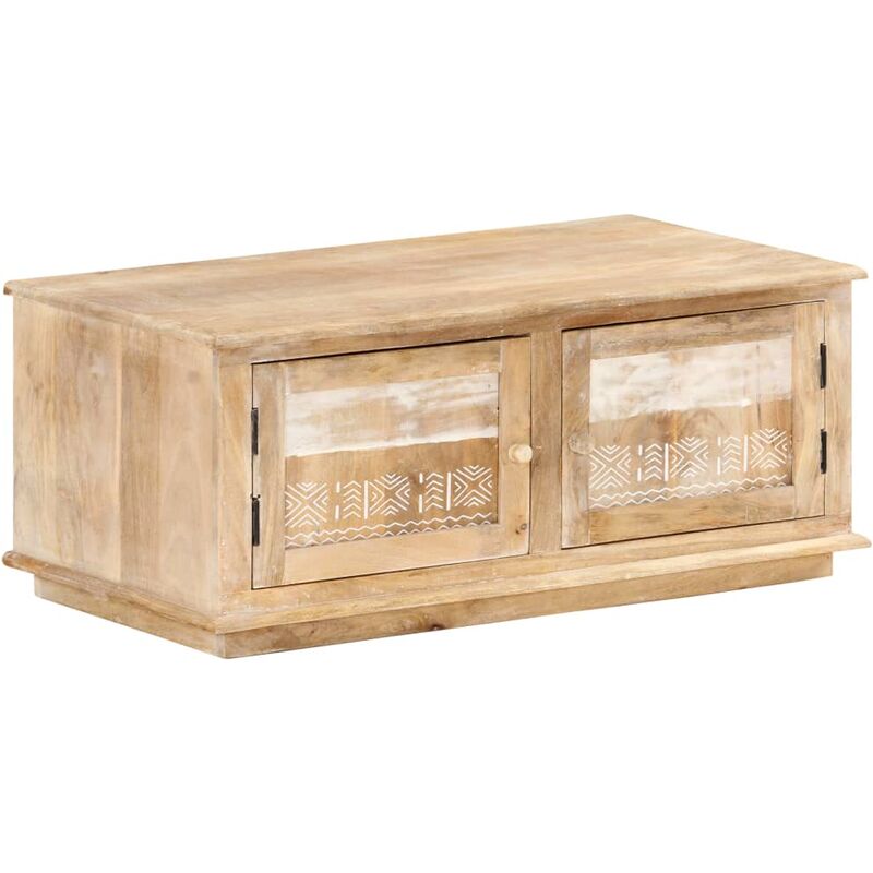 

Mesa de centro de madera maciza de mango 90x49x37 cm