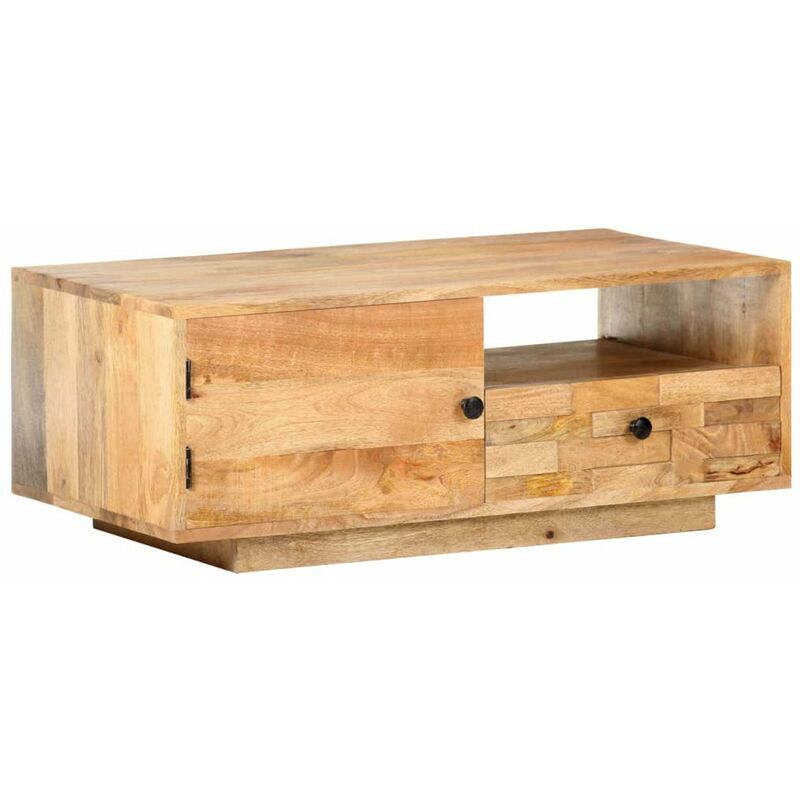 

Mesa de centro de madera maciza de mango 90x50x35 cm