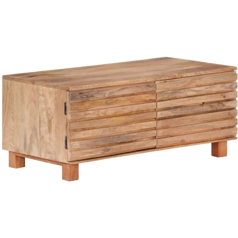 

Mesa de centro de madera maciza de mango 90x50x40 cm - Marrón - Vidaxl