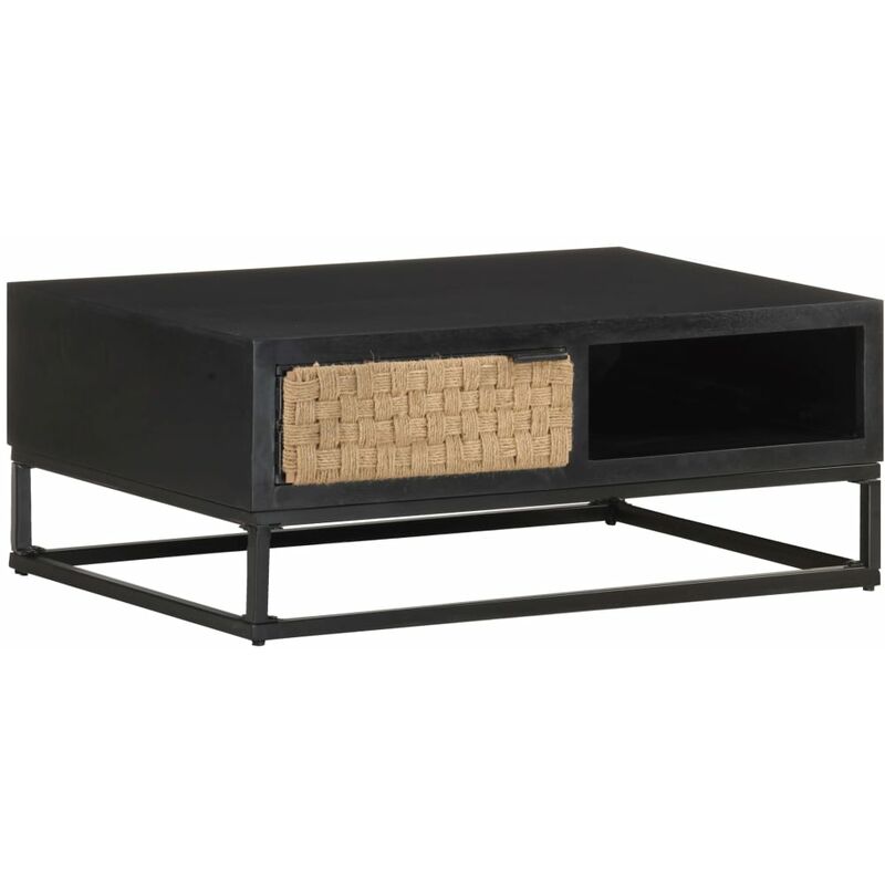 

Mesa de centro de madera maciza de mango 90x60x35 cm