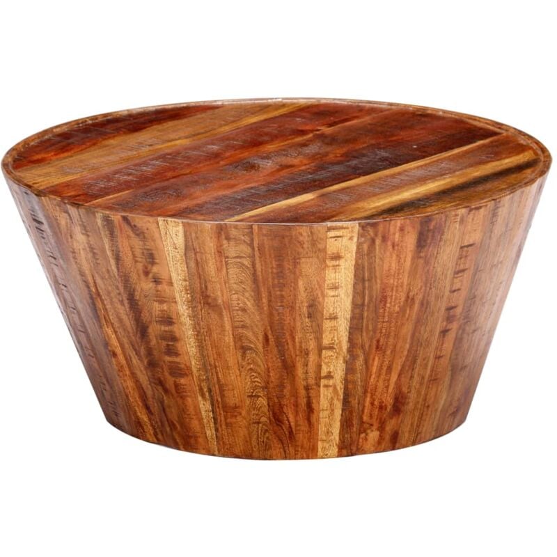 

Mesa de centro de madera maciza de mango en bruto 65x65x33 cm - Marrón - Vidaxl