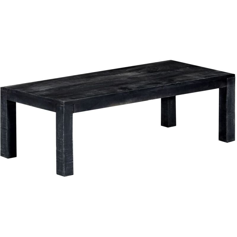 

Mesa de centro de madera maciza de mango negro 110x50x35 cm