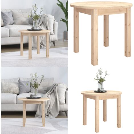 Mesa de centro de madera maciza de pino Ø 55x45 cm - Mesa de madera - Mesa de pino