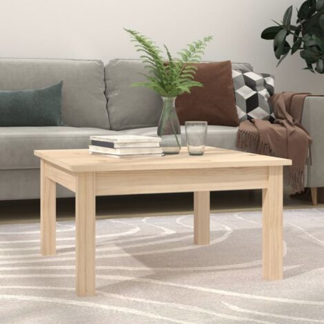 Mesa de centro de madera maciza de pino 55x55x30 cm vidaXL
