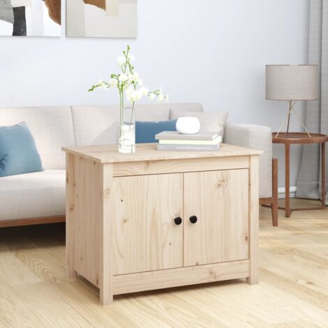 Mesa de centro de madera maciza de pino 71x49x55 cm vidaXL