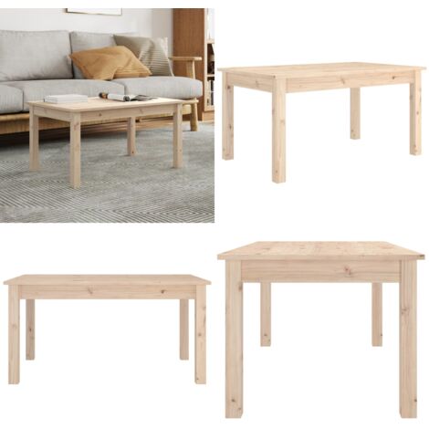 Mesa de centro de madera maciza de pino 80x50x40 cm - Mesa de madera - Mesa de pino
