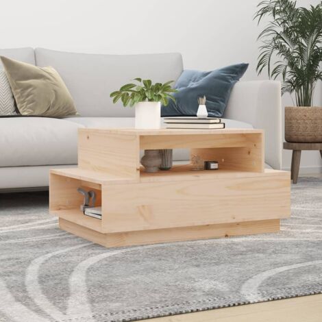 Mesa de centro de madera maciza de pino 80x55x40,5 cm vidaXL