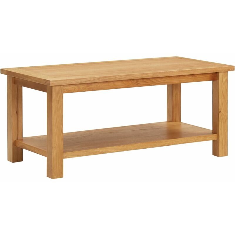 

Mesa de centro de madera maciza de roble 110x55x40 cm