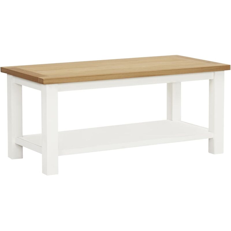 

Mesa de centro de madera maciza de roble 90x45x40cm