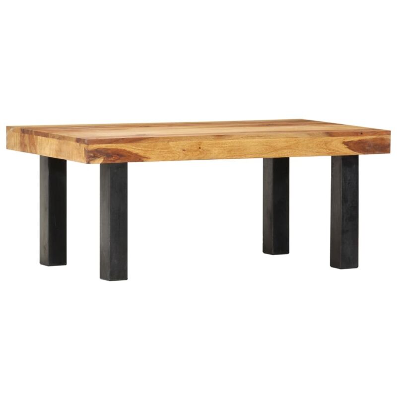 

Mesa de centro de madera maciza de sheesham 100x50x40 cm - Negro - Vidaxl