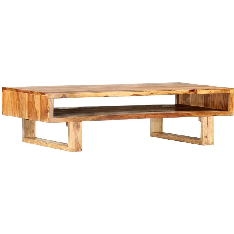 

Mesa de centro de madera maciza de sheesham 110x55x30 cm - Marrón - Vidaxl
