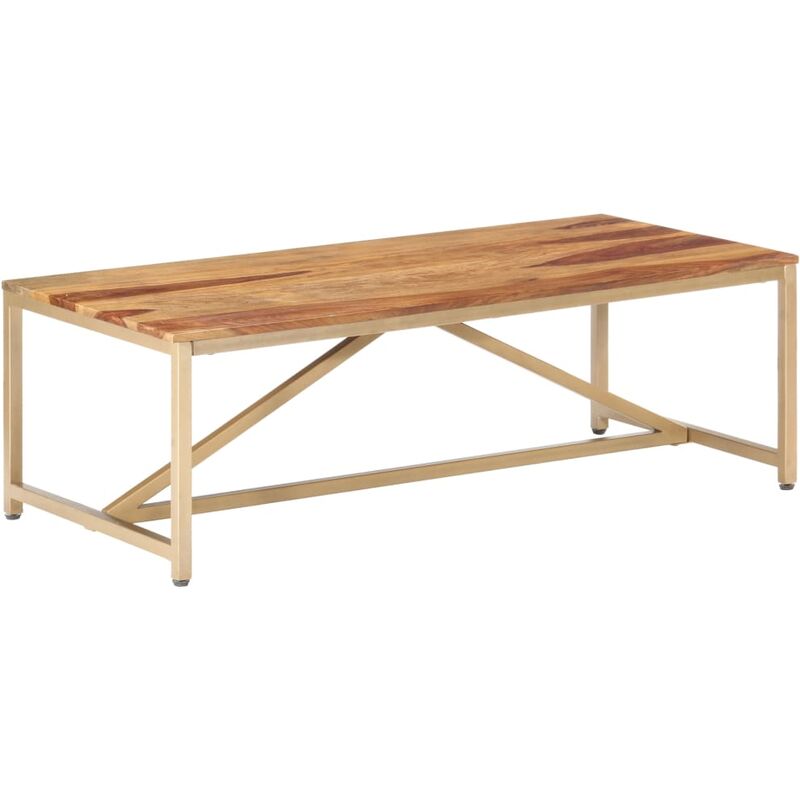 

Mesa de centro de madera maciza de sheesham 120x60x40 cm - Marrón