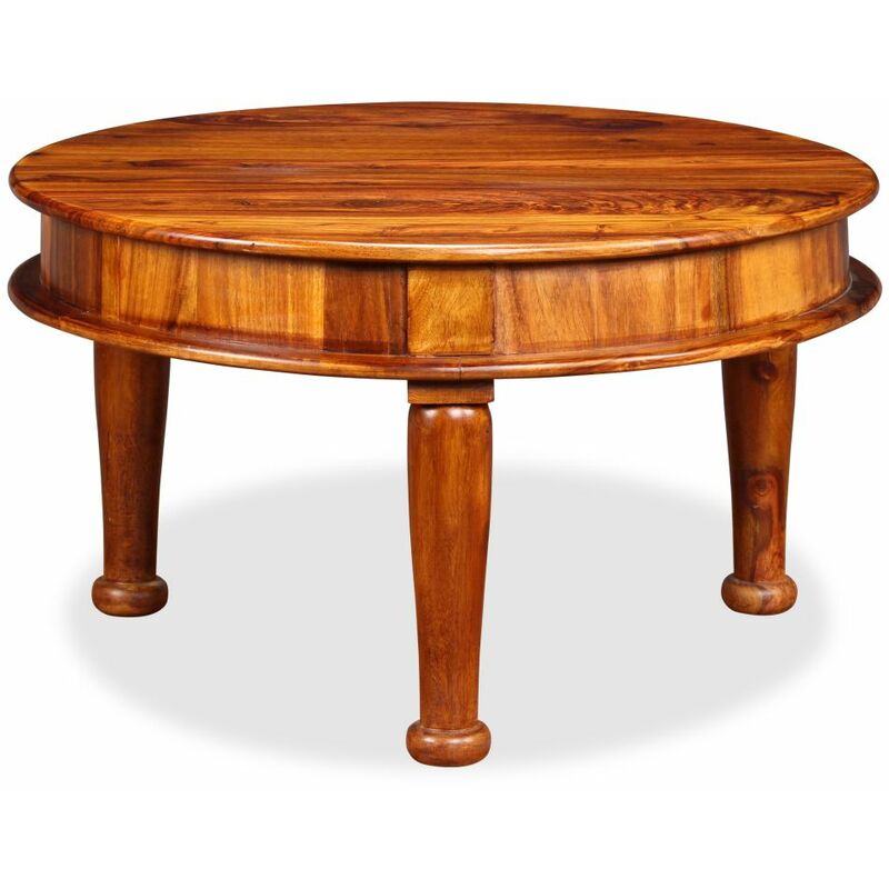 

Mesa de centro de madera maciza de sheesham 70x70x40 cm