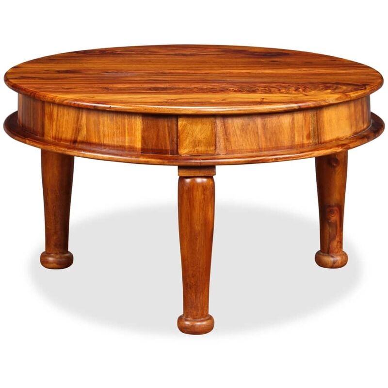 

Mesa de centro de madera maciza de sheesham 70x70x40 cm - Marrón - Vidaxl