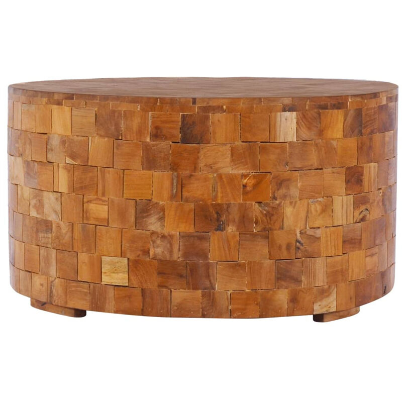 

Mesa de centro de madera maciza de teca 60x60x35 cm