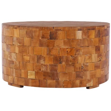 Mesa de centro de madera maciza de teca 60x60x35 cm