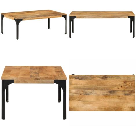 Mesa de centro de madera maciza mango 100x55x35 cm - Madera maciza - Mango