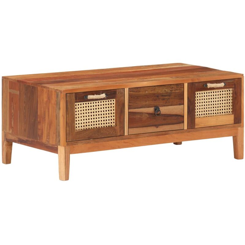 

Mesa de centro de madera maciza reciclada 100x50x40 cm - Marrón - Vidaxl