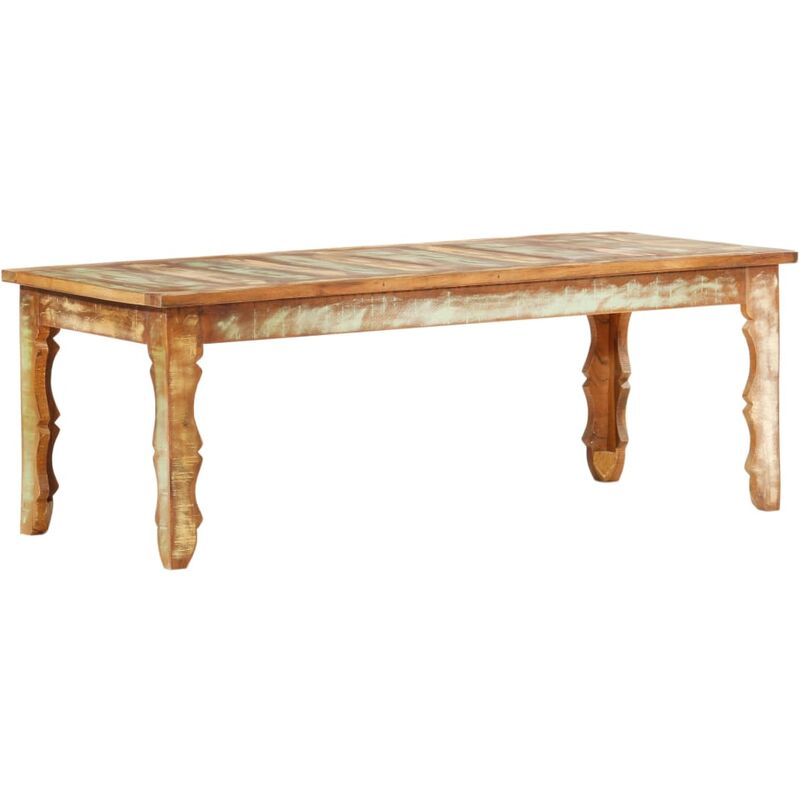 

Mesa de centro de madera maciza reciclada 110x50x40 cm