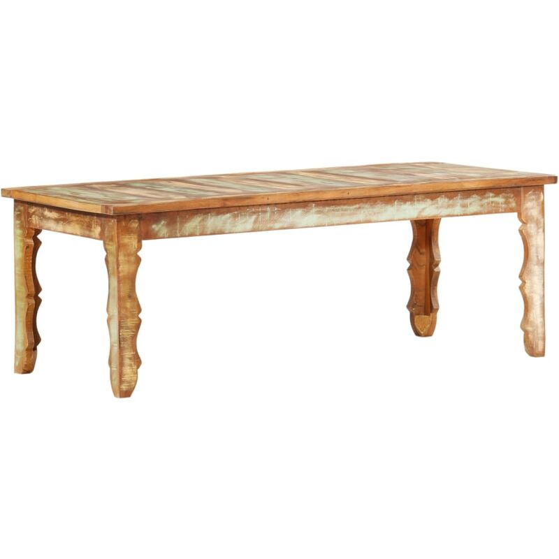 

Mesa de centro de madera maciza reciclada 110x50x40 cm - Marrón