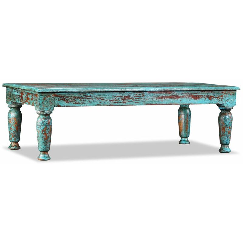 

Mesa de centro de madera maciza reciclada 110x60x34 cm