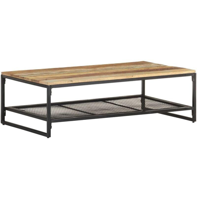 

Mesa de centro de madera maciza reciclada 110x60x35 cm
