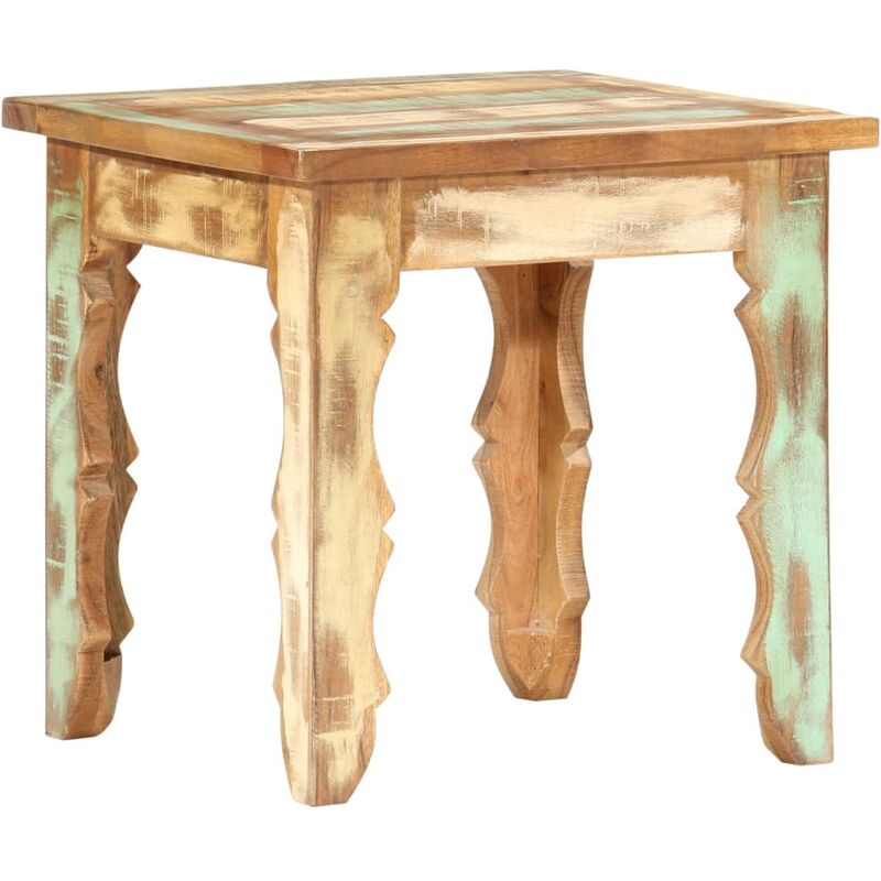 

Mesa de centro de madera maciza reciclada 40x40x40 cm