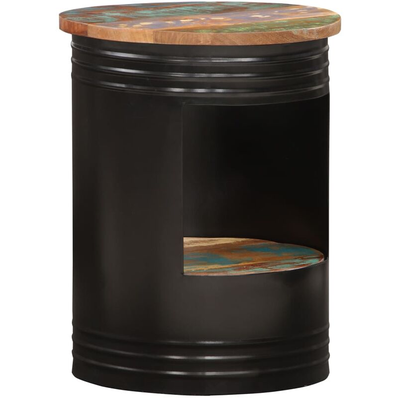 

Mesa de centro de madera maciza reciclada 43x55 cm